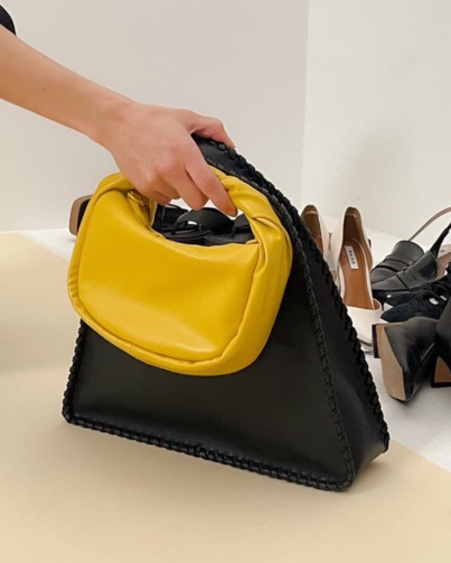 Yellow Twisted Strap Handbag  - Image 2