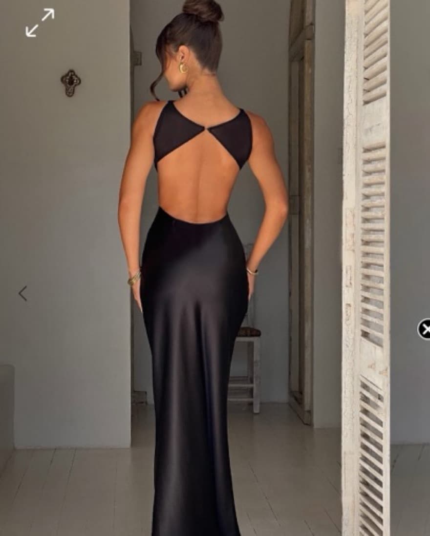 BABYBOO black satin Dress - Image 2