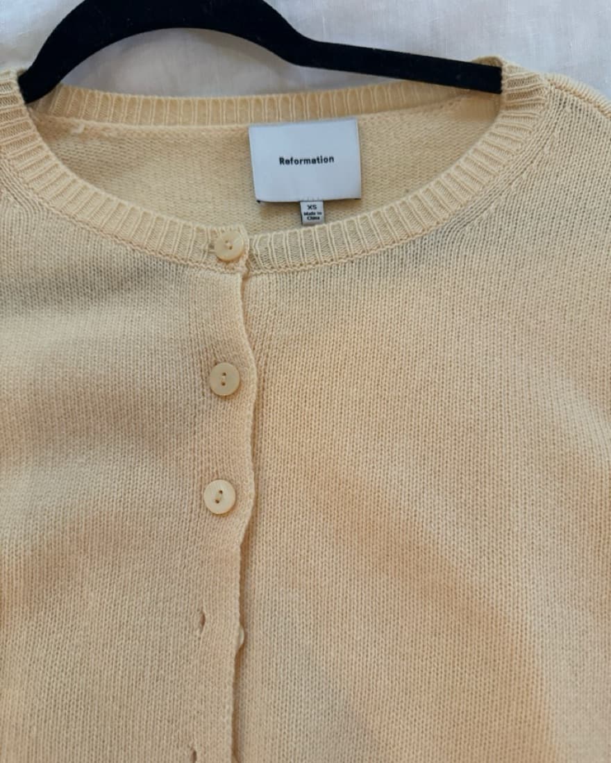 Reformation Yellow Cardigan - Image 4
