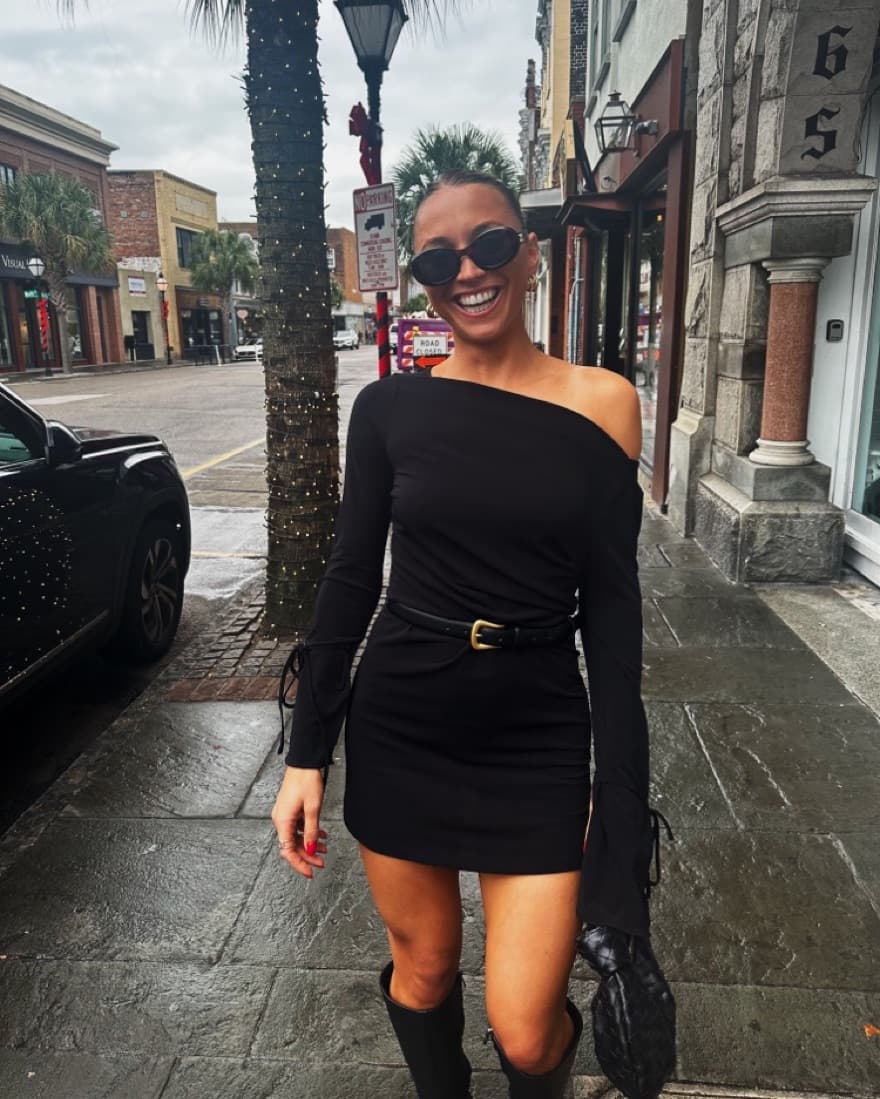 Black off the shoulder dress  - Image 2