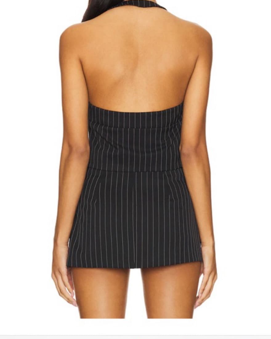 Black Pinstripe Matching Set  - Image 2