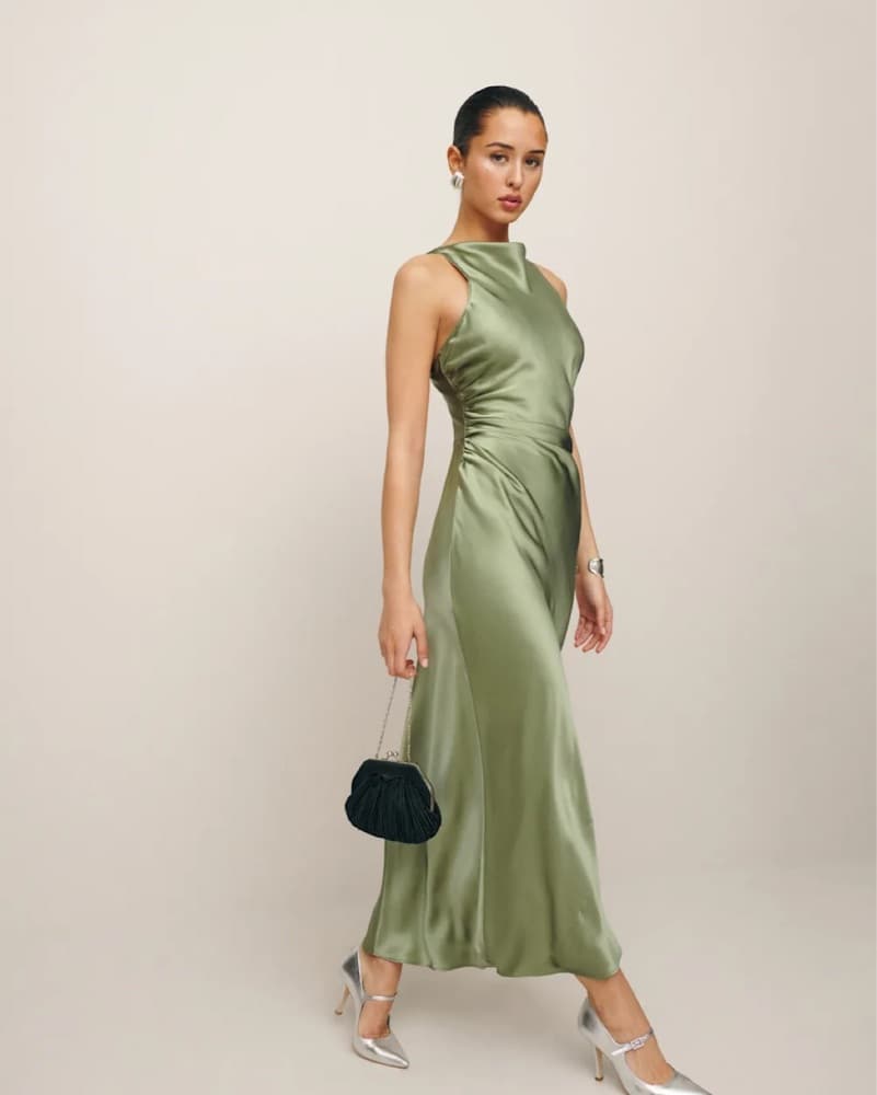 Reformation Casette Silk Dress - Image 2