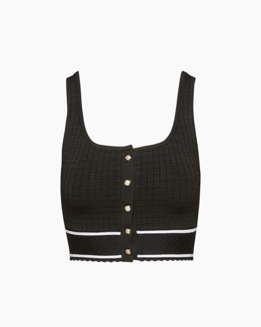 Babaton Knit Pearl Button Tank - Image 2