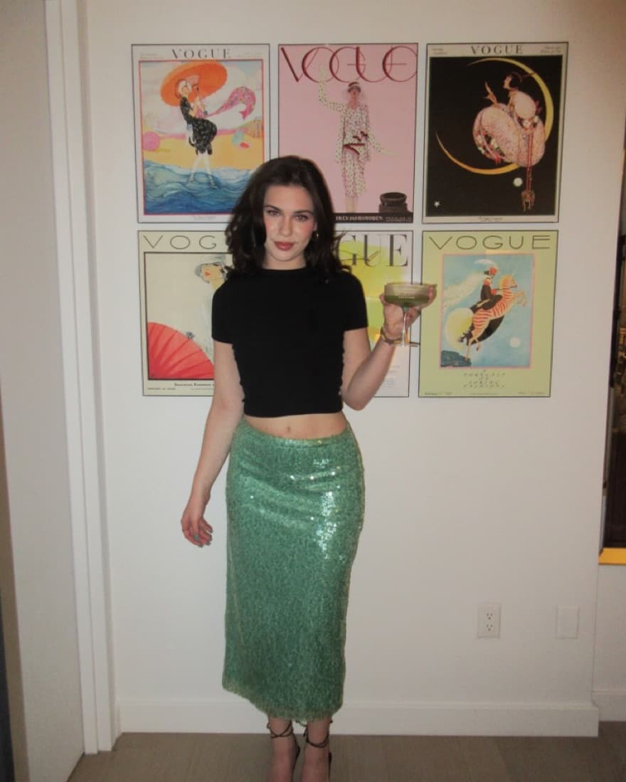 Green Sequin Zara Dress - Image 1