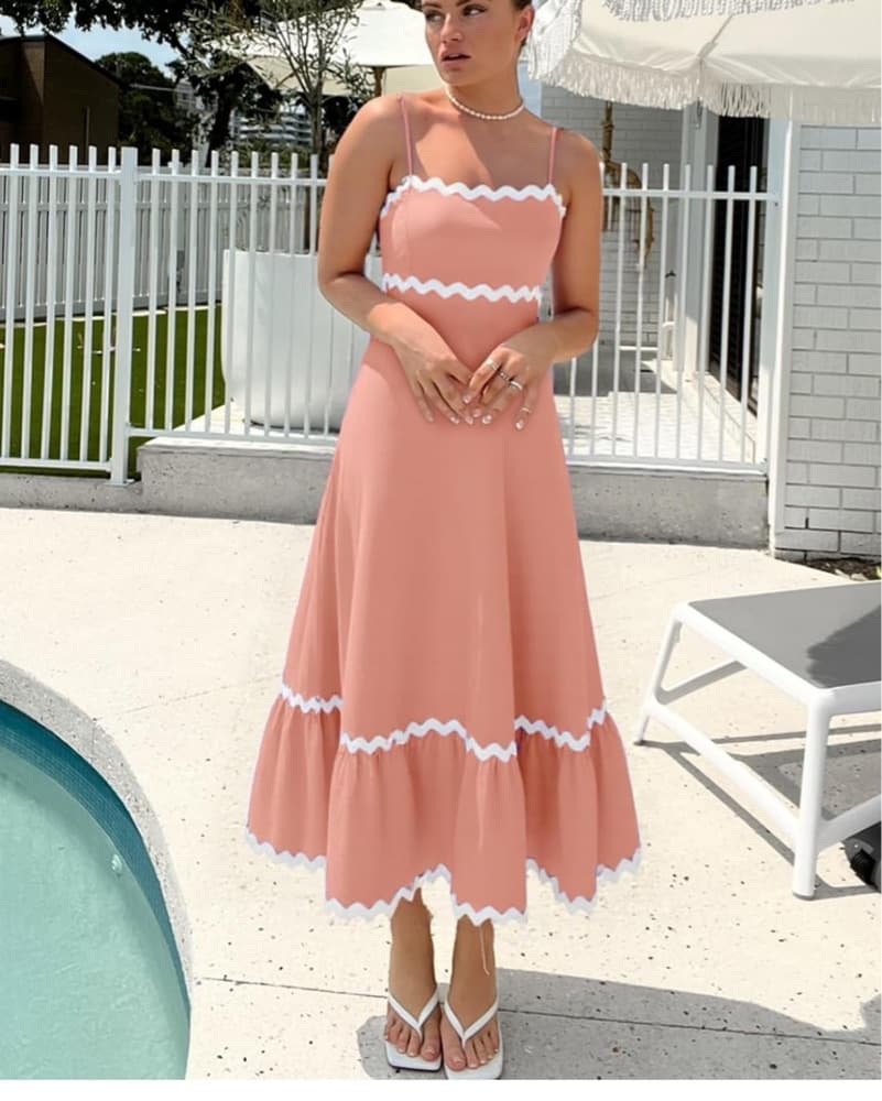 Breezy Scallop-Trimmed Maxi Dress - Image 4