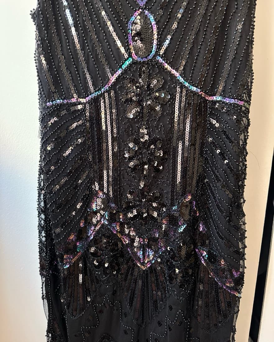 1920’s Flapper Sequin & Fringe Dress - Image 3