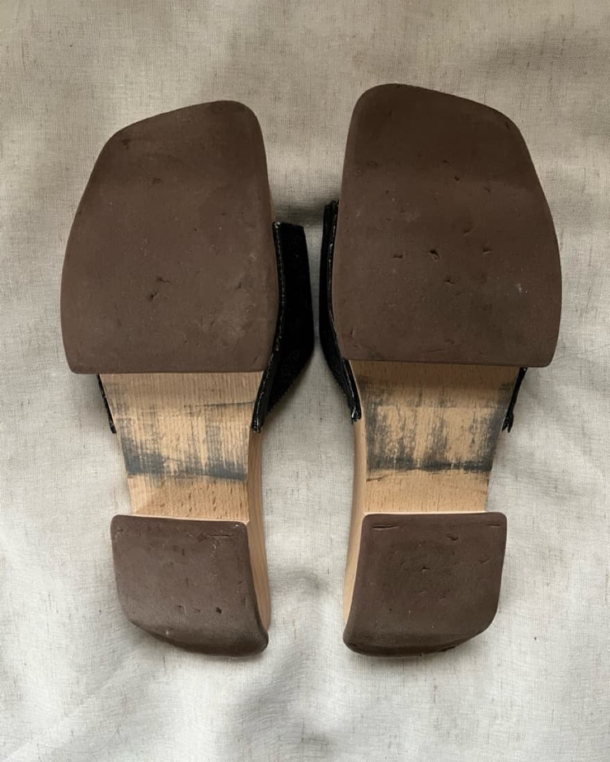 Vintage Fendi Wooden Sandals - Image 3