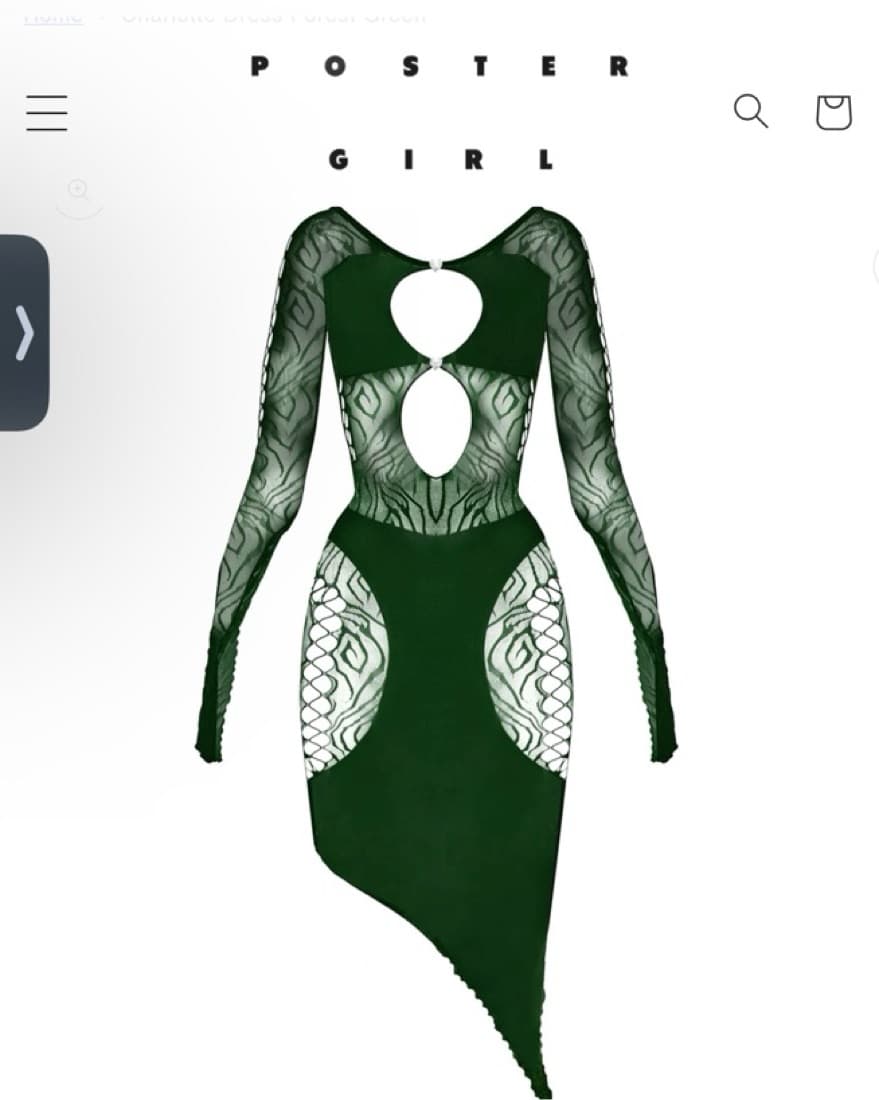 Poster Girl Charlotte Dress Forest Green - Image 1