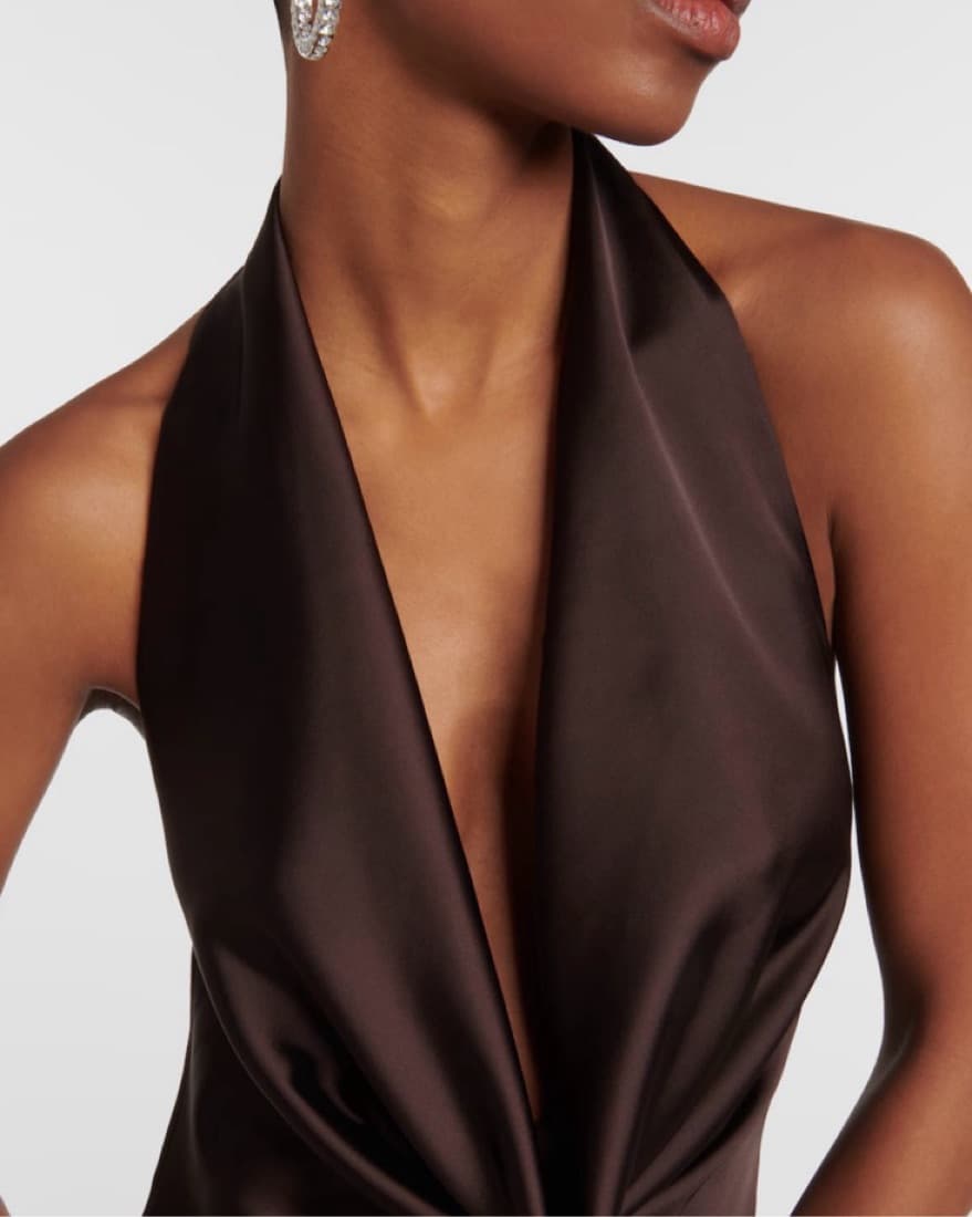 Norma Kamali Draped Halter Neck Dress - Image 3