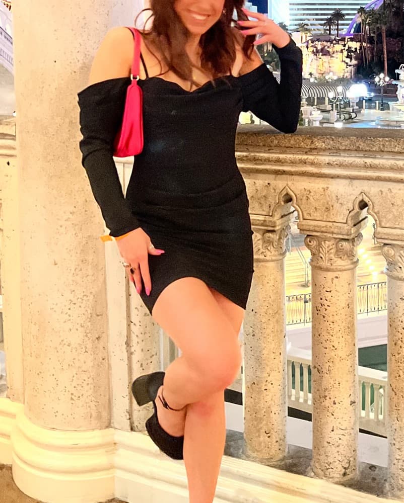 Off-Shoulder Black Dress - Image 3