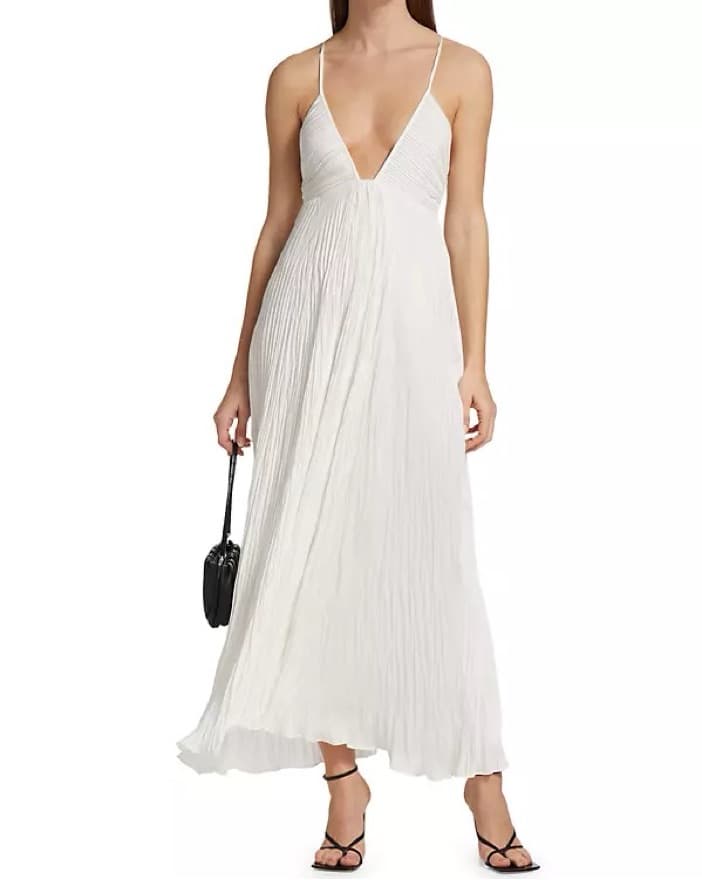 A.L.C. Angelina Pleated Midi Dress  - Image 1