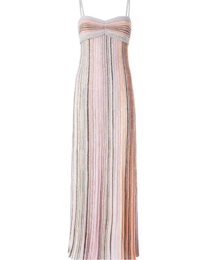 Missoni Pleated Lamé Dress - Image 1