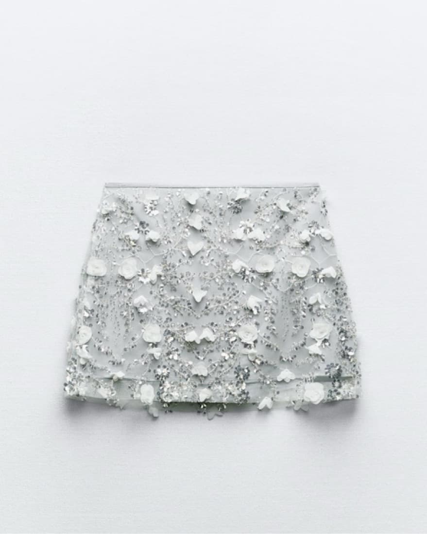 Zara Sequin Mini Skirt - Image 1