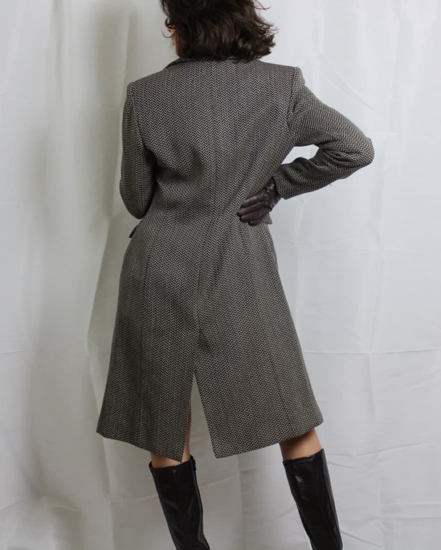 AnnTaylor Houndstooth Trench Coat - Image 2