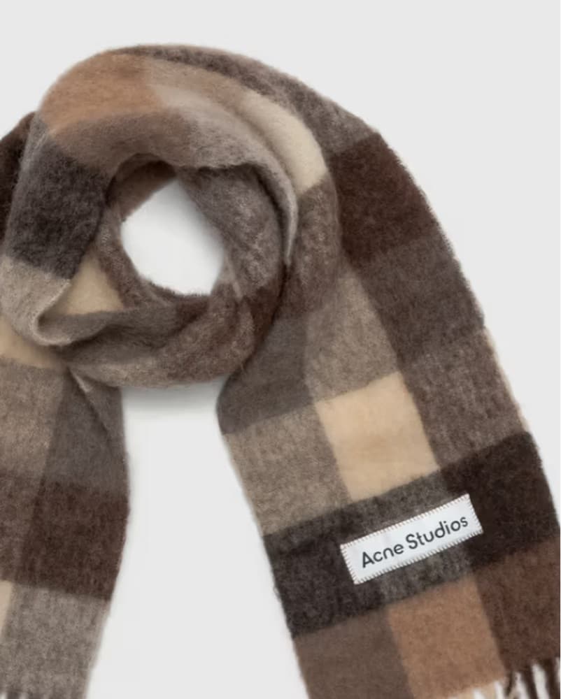 Brown Acne Studios Check Scarf  - Image 4