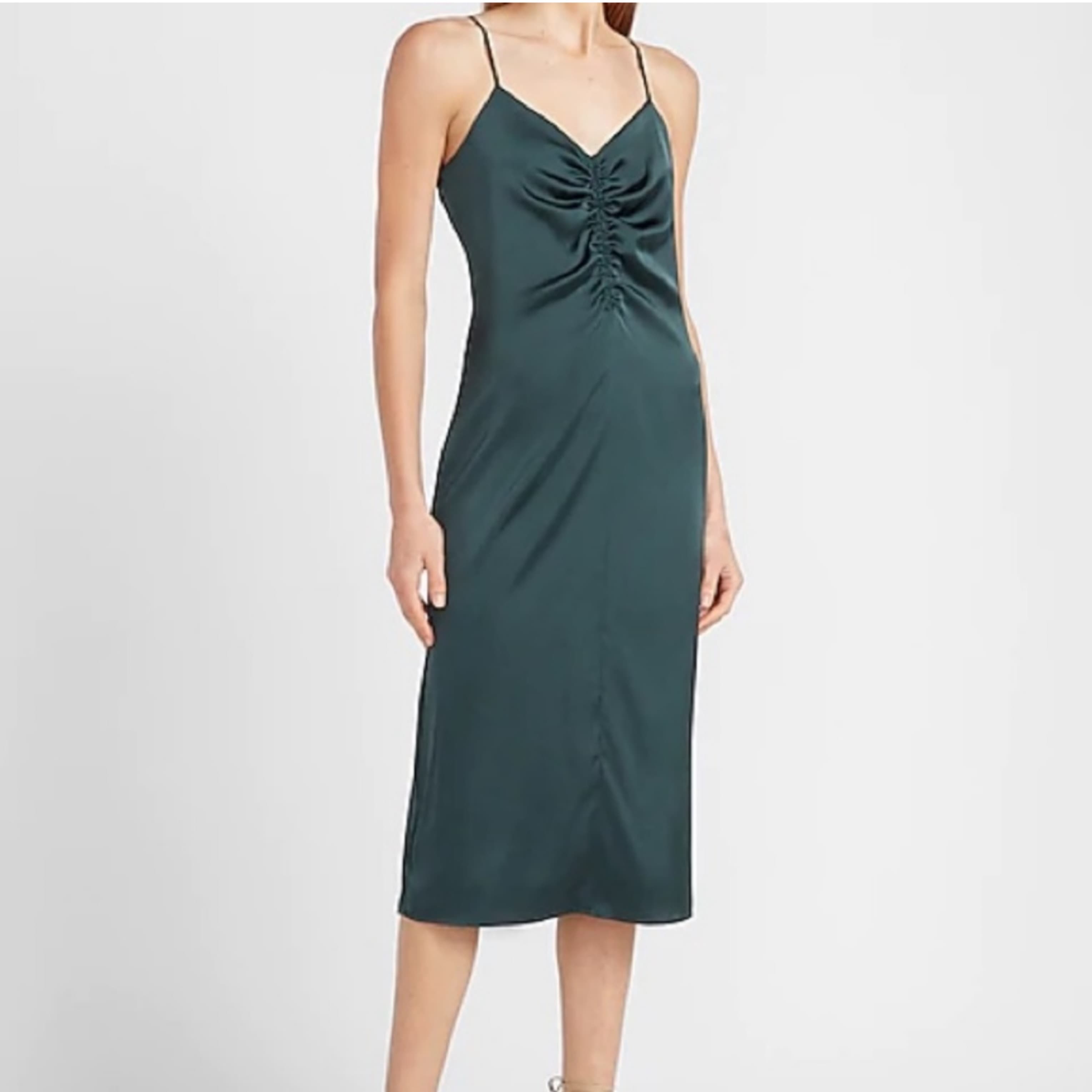 Green Midi Slip Dress  - Image 1