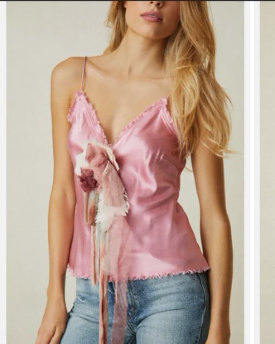 Loveshackfancy Pink Lorel Cami Size  - Image 2