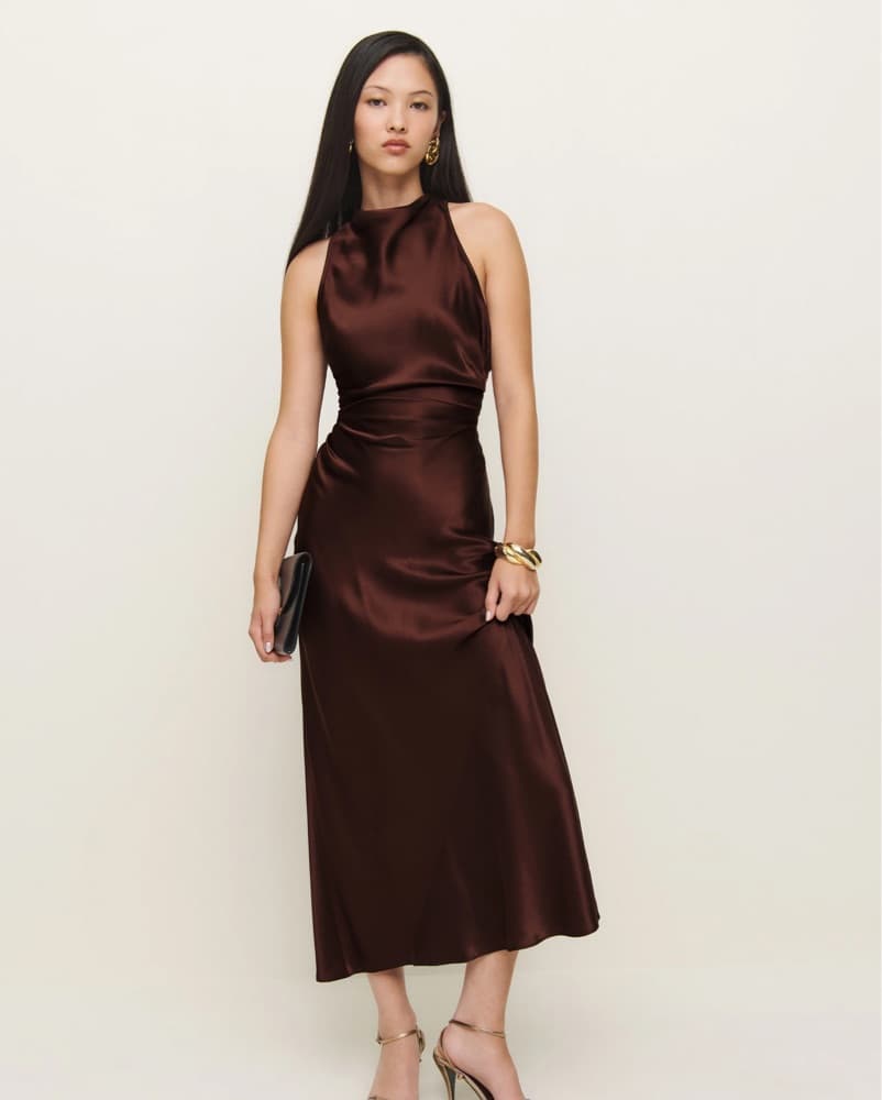 Reformation Casette Silk Dress - Image 1