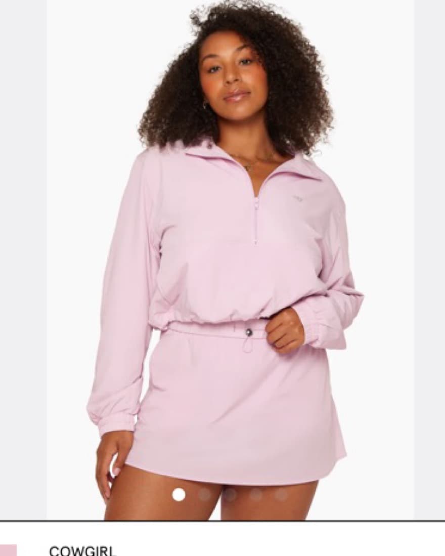 Set Active Pink Nylon Skirt And Jacket  - Image 1
