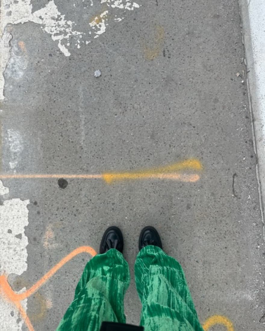 Green Velour Pants - Image 2