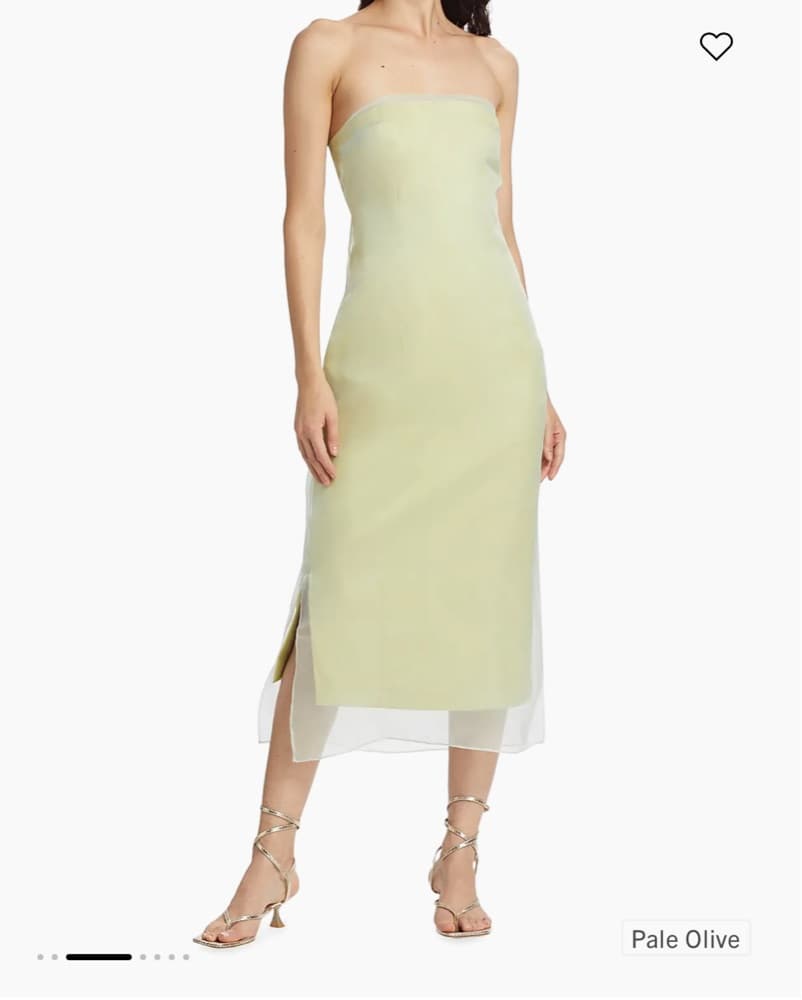 Gauge81 Pale Green Strapless Dress  - Image 2