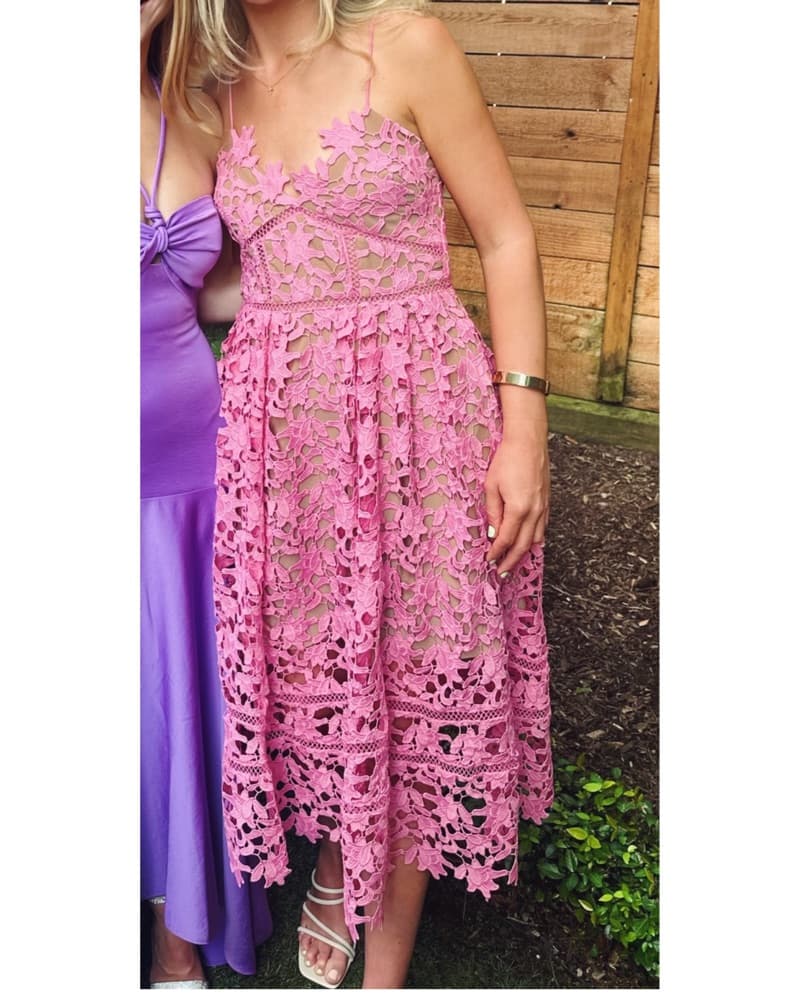 Self Portrait Azaelea Lace Midi Dress - Image 1