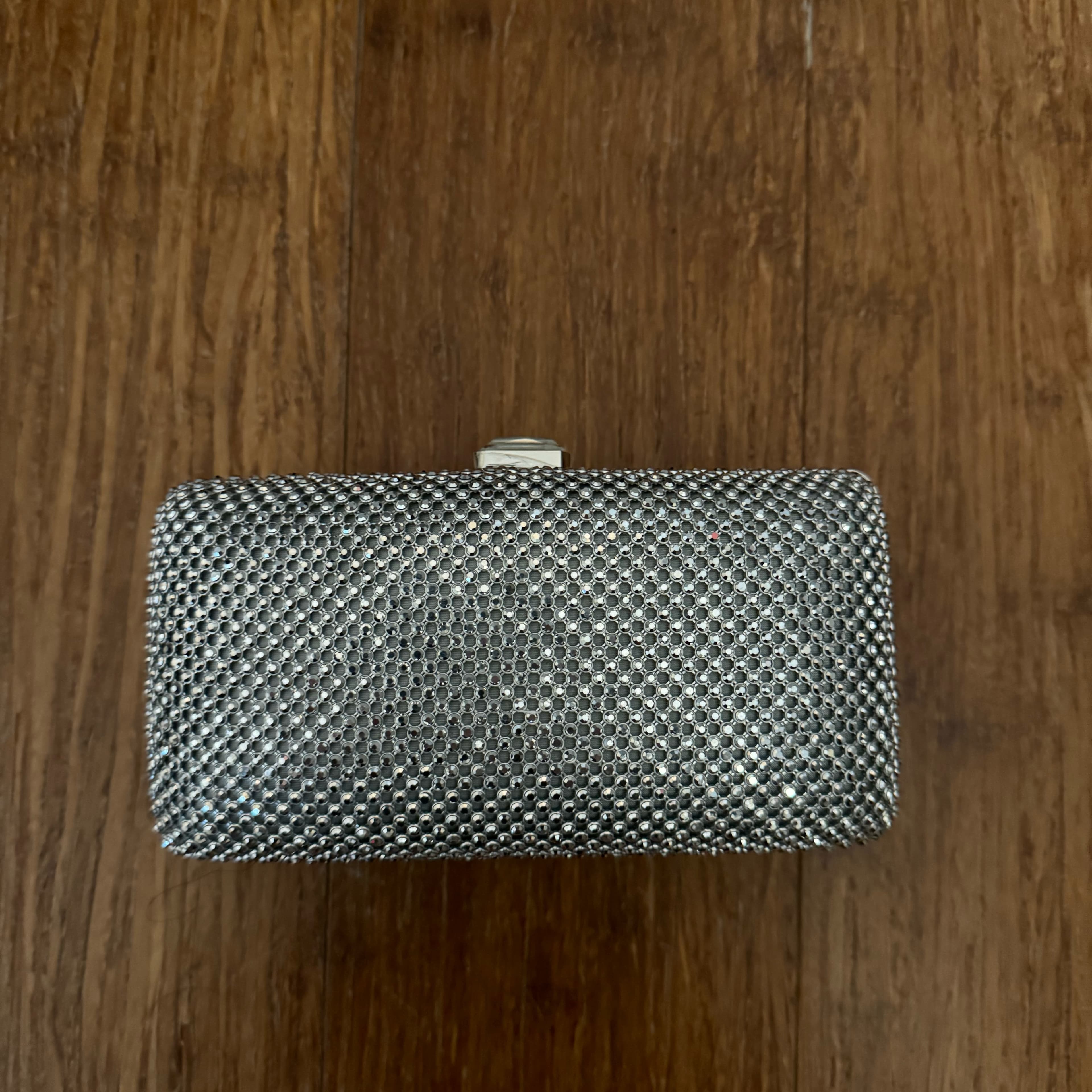 Silver Jeweled Clutch - Image 1