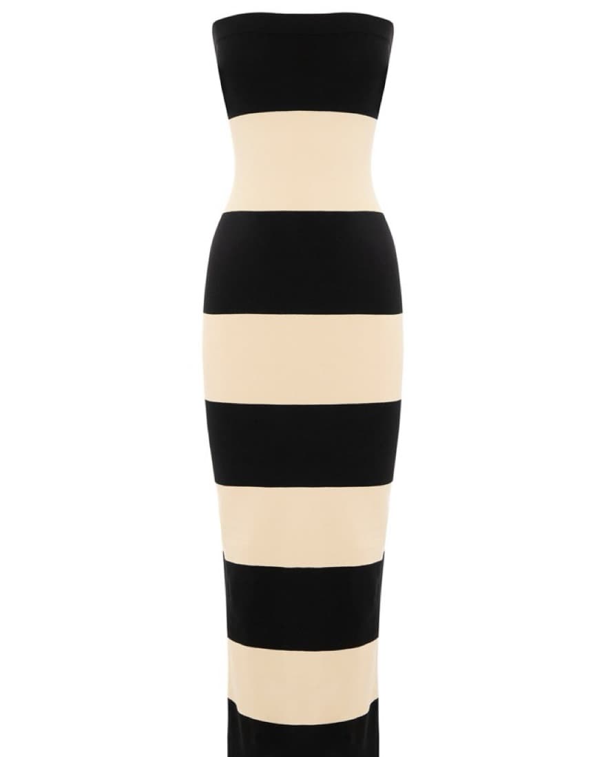 POSSE Black And Cream Strapless Dress  - Image 2