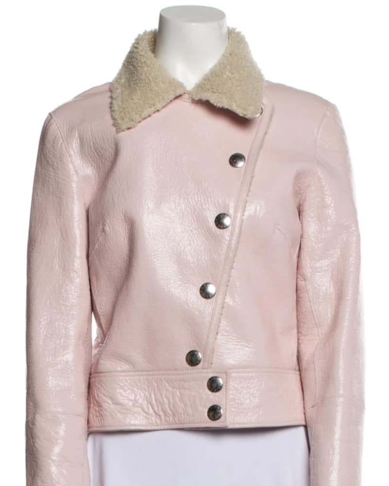 Celine Pink Leather Jacket - Image 1