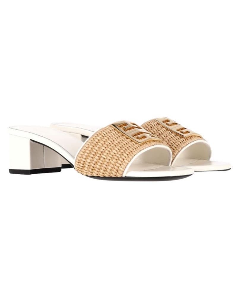Luxe Givenchy Woven Slide Heeled Sandals - Image 3
