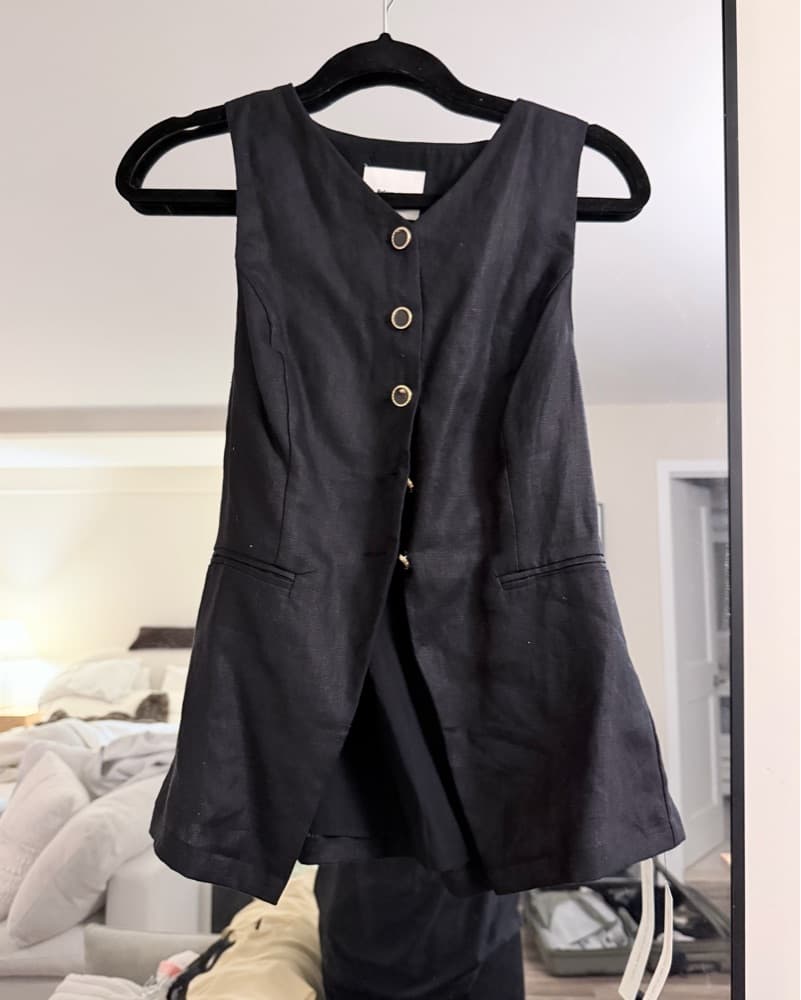 Reformation Aspen Linen Vest Top - Image 2