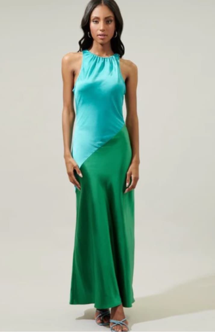 TWO TONE DRESS - Image 1