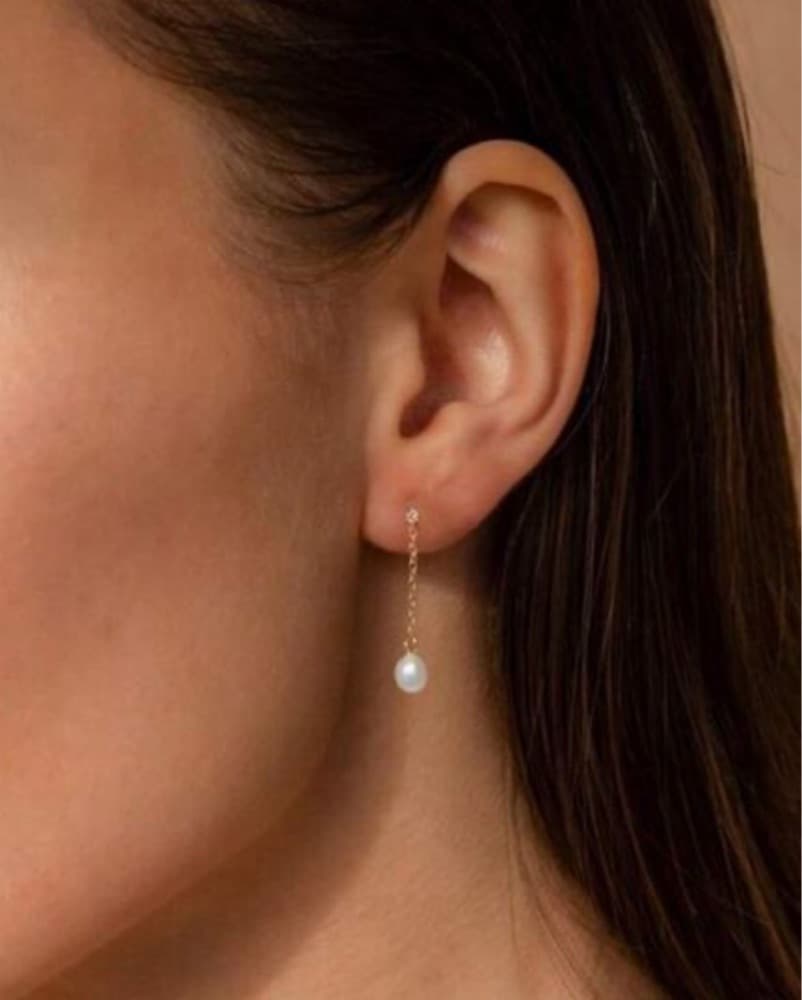 Anthropologie Pearl Drop Earrings - Image 1