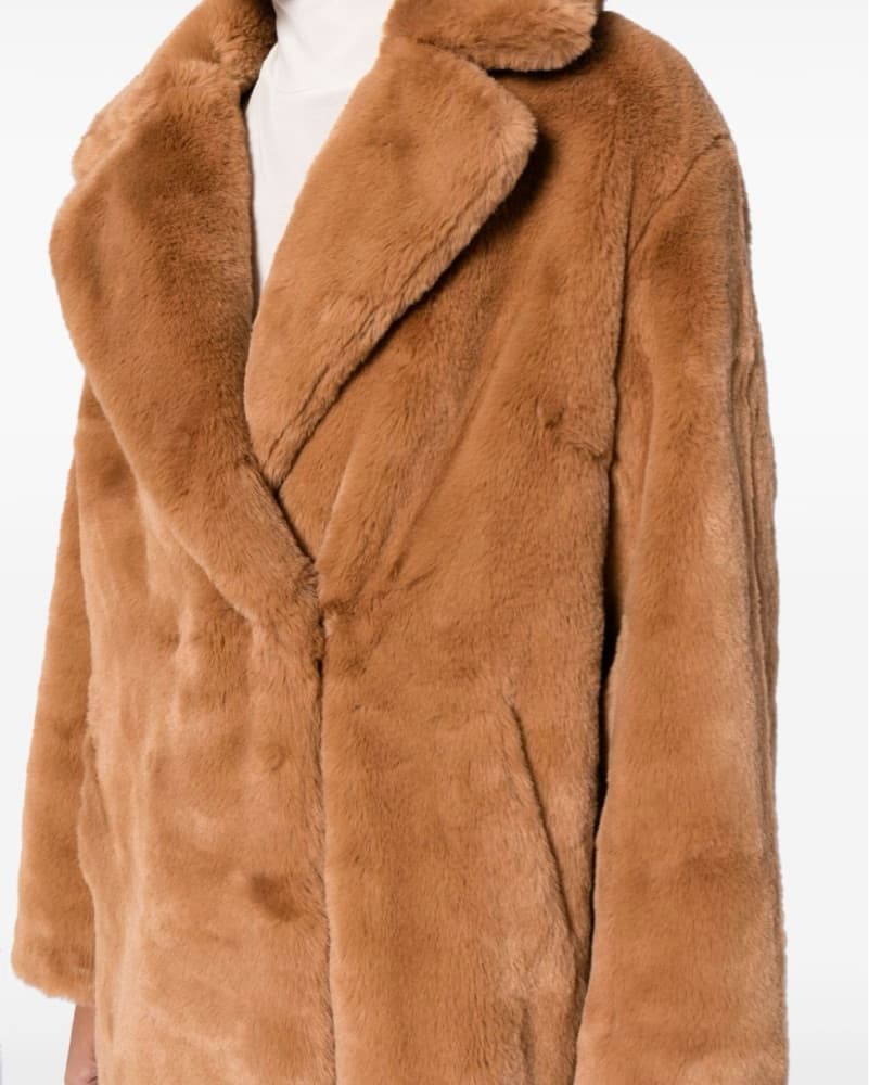 Brown Teddy Fur Jacket - Image 3