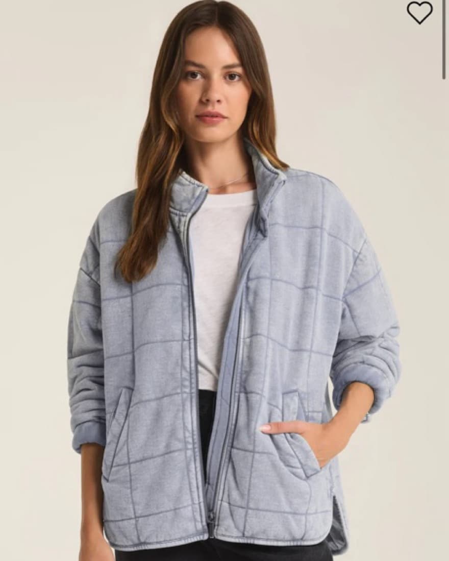 Z Supply Knit Denim Puffer - Image 2