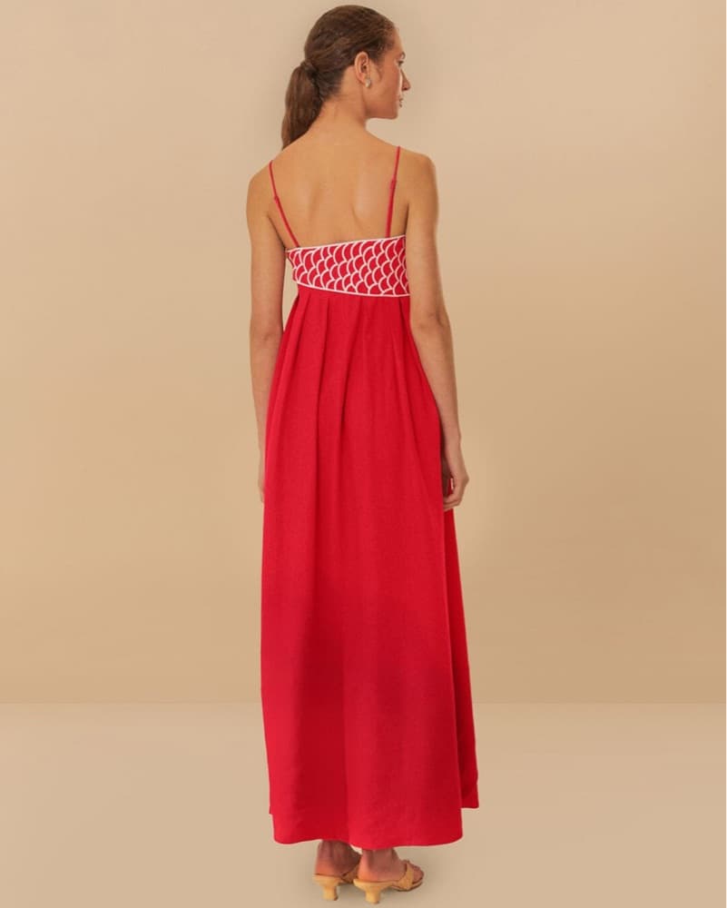 FARM Rio Red Fish Top Maxi Dress - Image 3