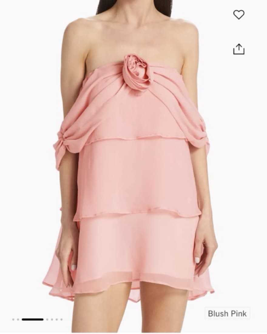 Bernadette Pink Rosette Mini Dress - Image 3