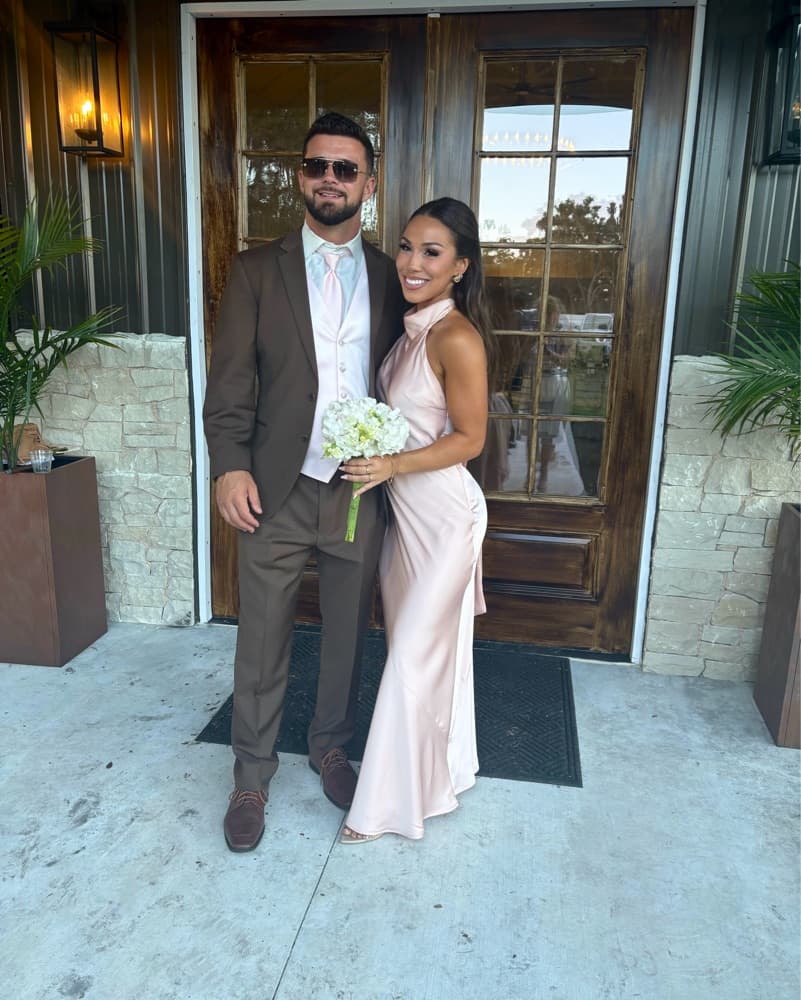 Rose Gold Satin Dress - Image 2