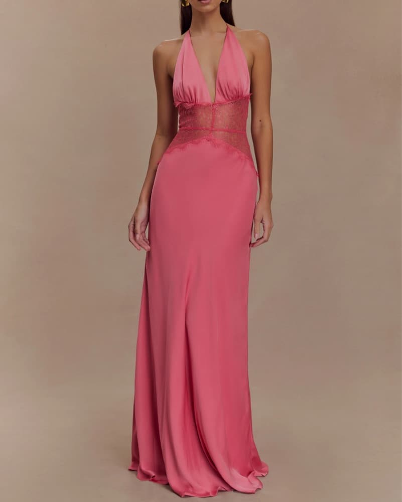 Meshki Dinah Lace And Satin Maxi Dress  - Image 1