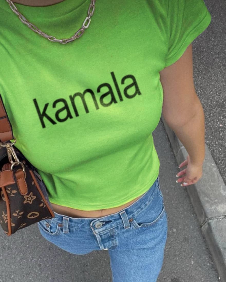 Kamala brat baby tee - Image 1