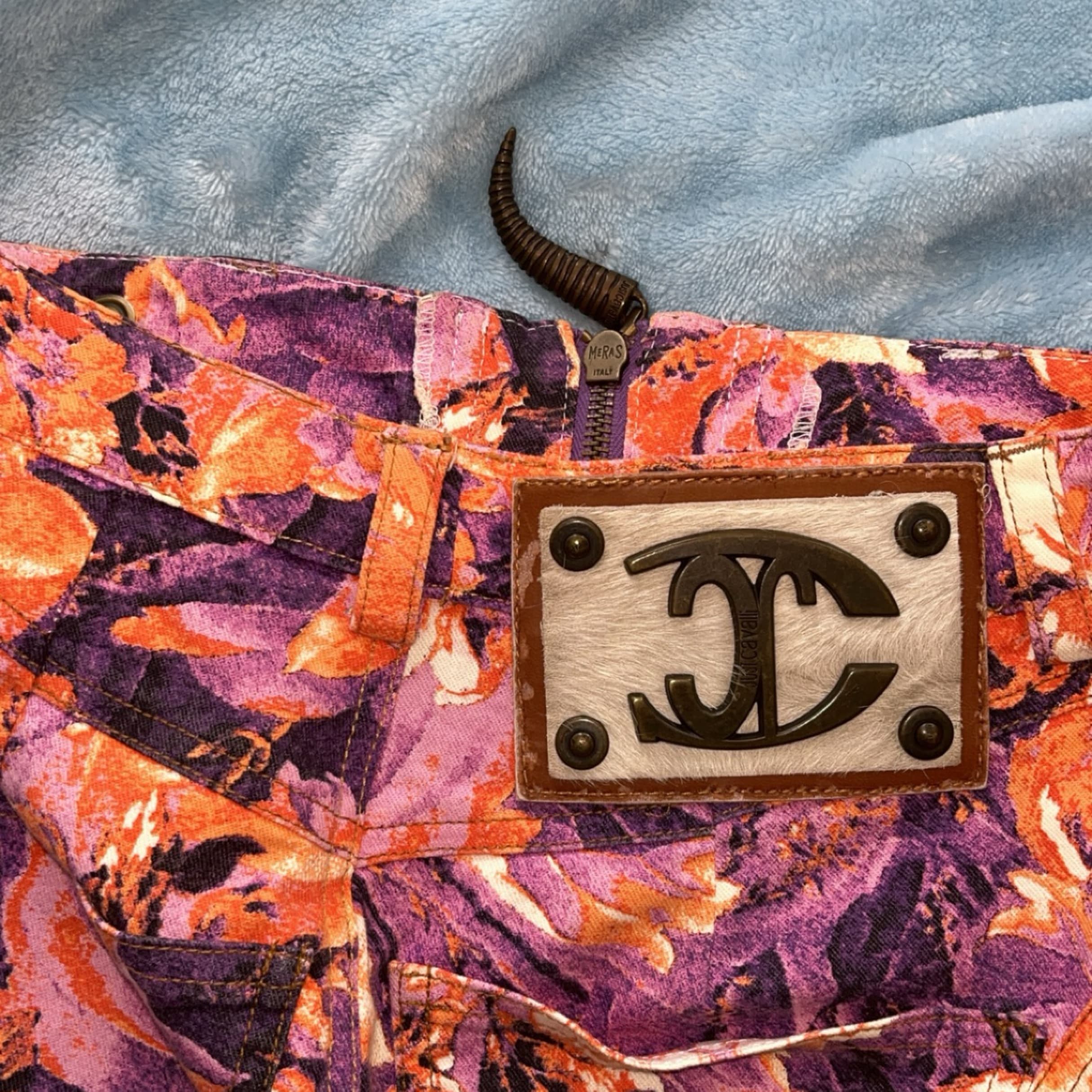 Cavalli Floral Print Mini Skirt - Image 3