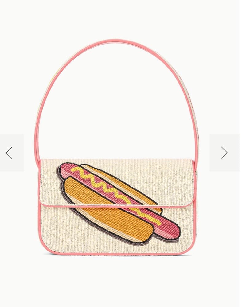 Staud Beaded Tommy Hot Dog Beaded Bag - Image 1