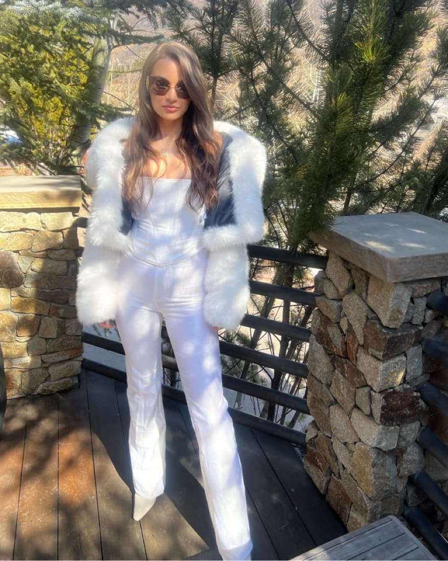 Luxurious White Corset Top Pants  - Image 2