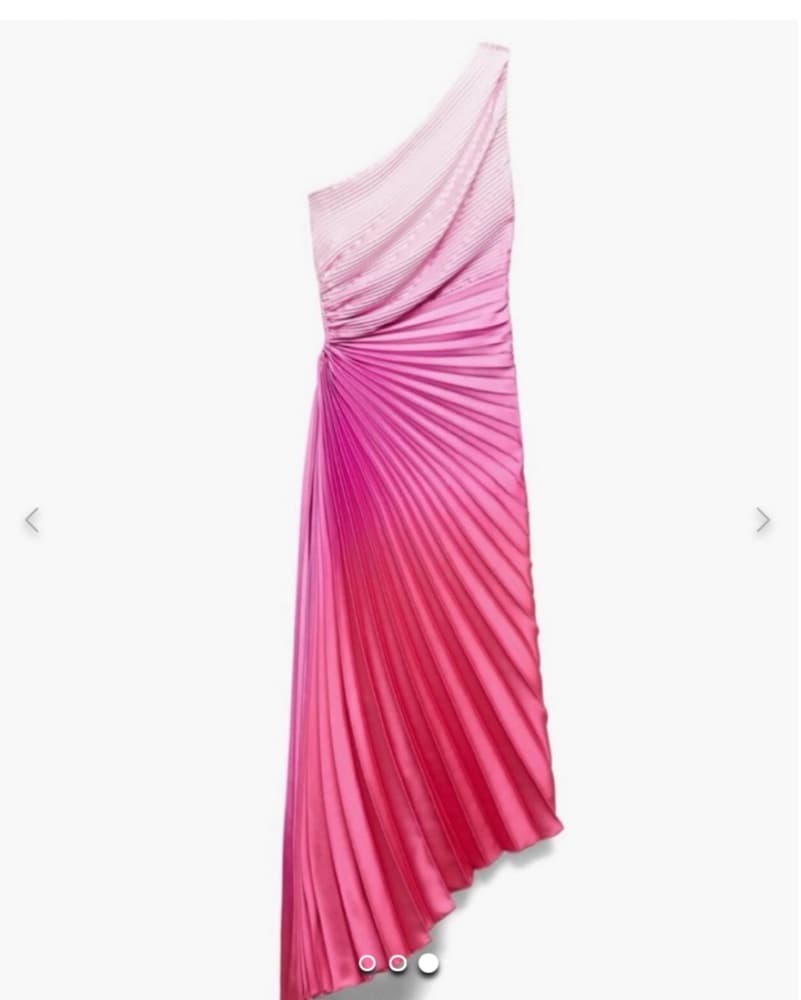 Pink Ombre One Shoulder Dress - Image 4