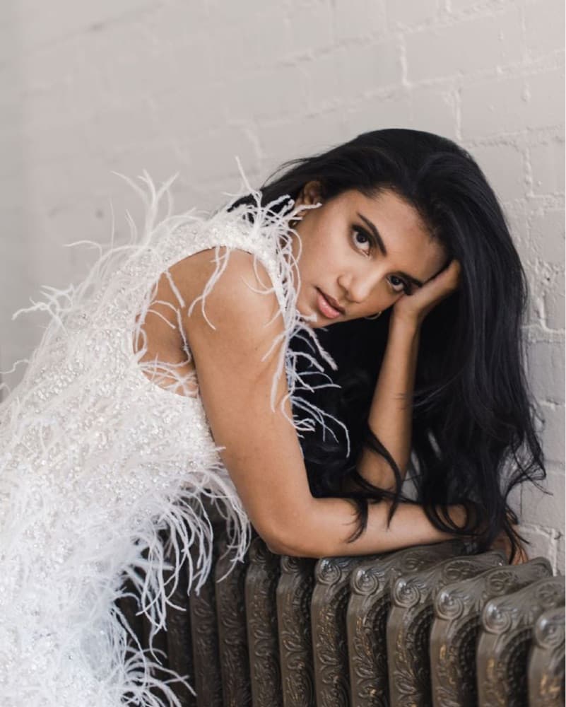 Retrofete White Sequin Feather Dress - Image 1