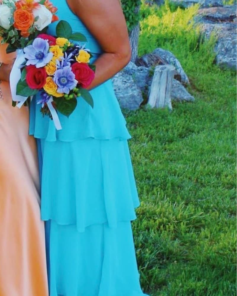 Lulus Tier And Now Blue Tie Back Maxi - Image 3