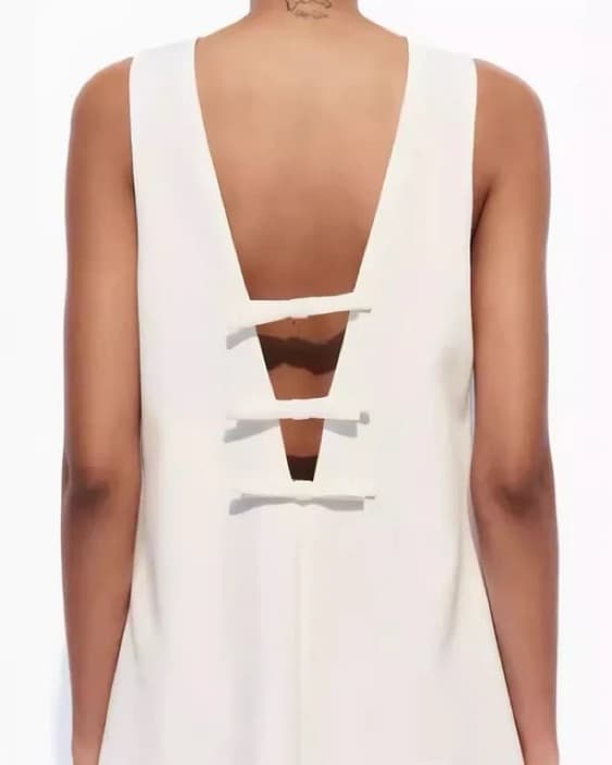 Zara Howel Neck With Bows In The Back - Image 2