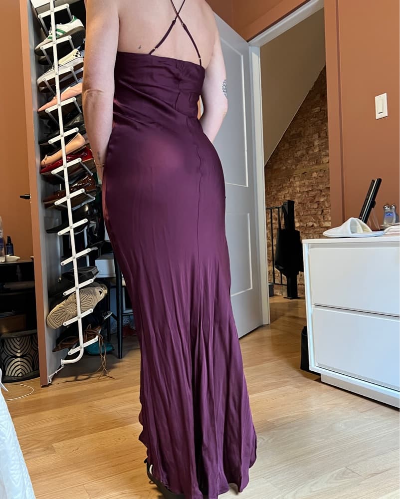 Vintage Planet Blue Silk Maxi Dress - Image 5