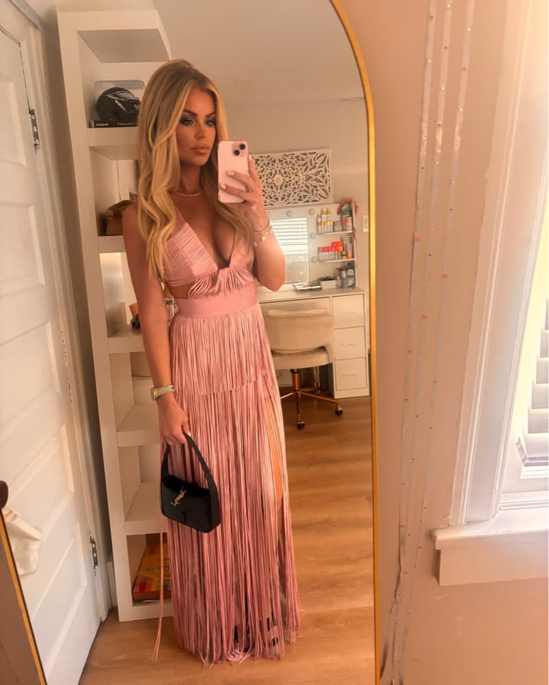 Elegant Fringed Maxi Dress - Image 1