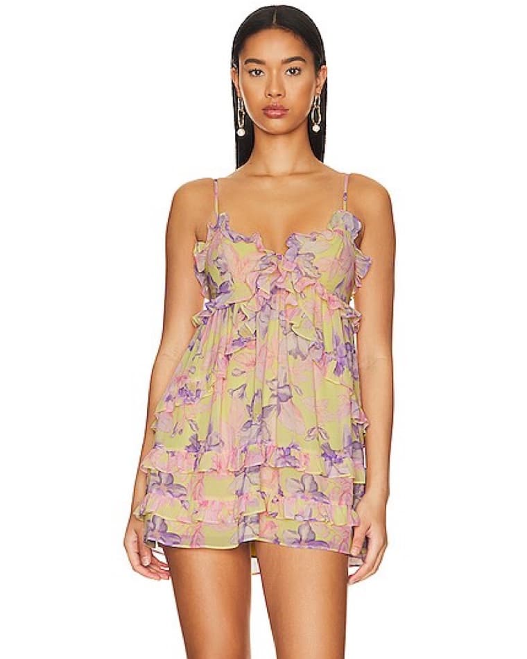 Floral Ruffle mini Dress - Image 1